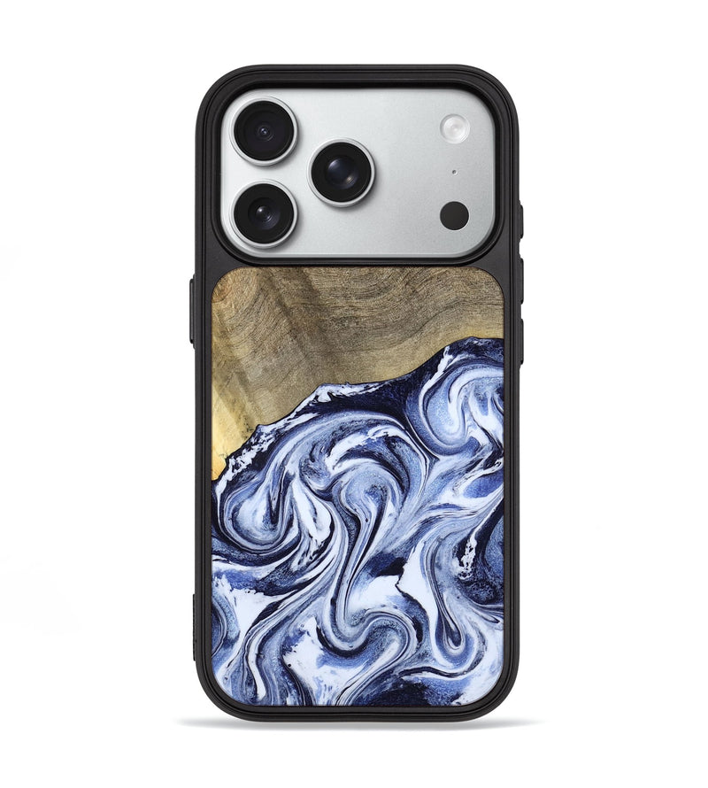 iPhone 18 Pro Wood Phone Case - Nyasia (Blue, 787244)