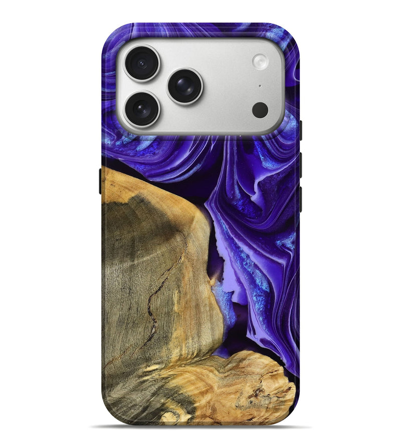 iPhone 17 Pro Max Wood Live Edge Phone Case - Maxie (Purple, 787327)