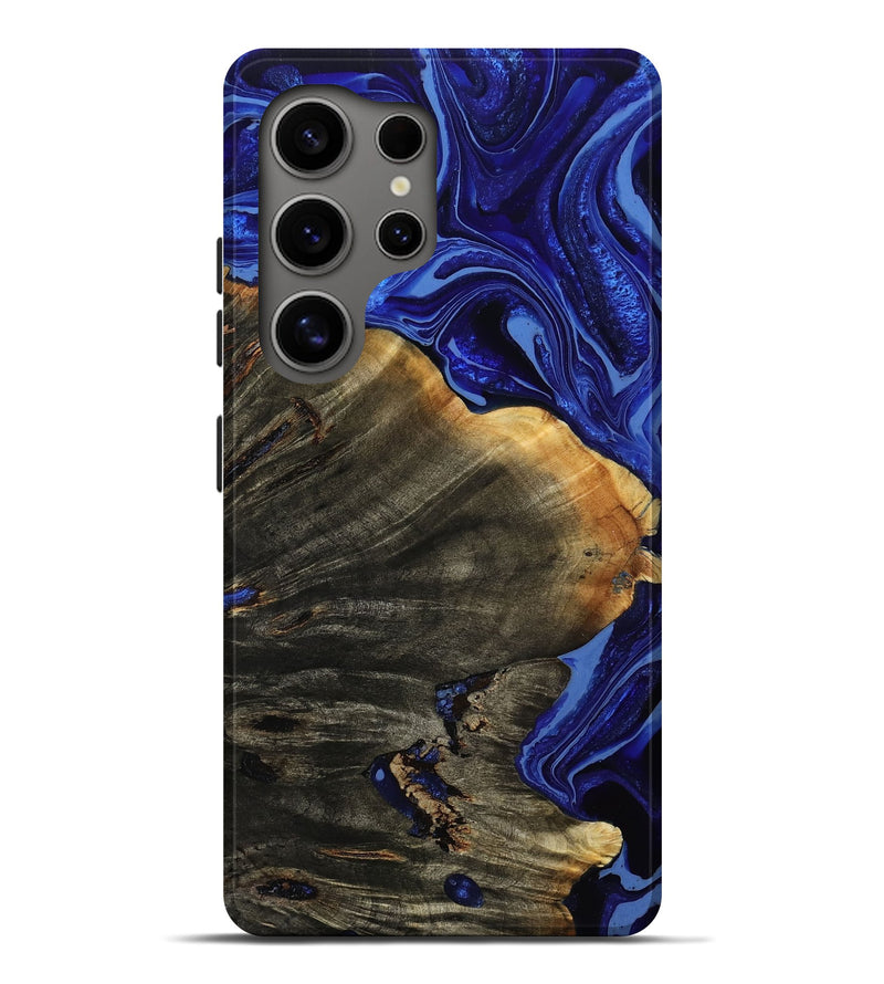 Galaxy S25 Ultra Wood Live Edge Phone Case - Alyse (Blue, 787340)