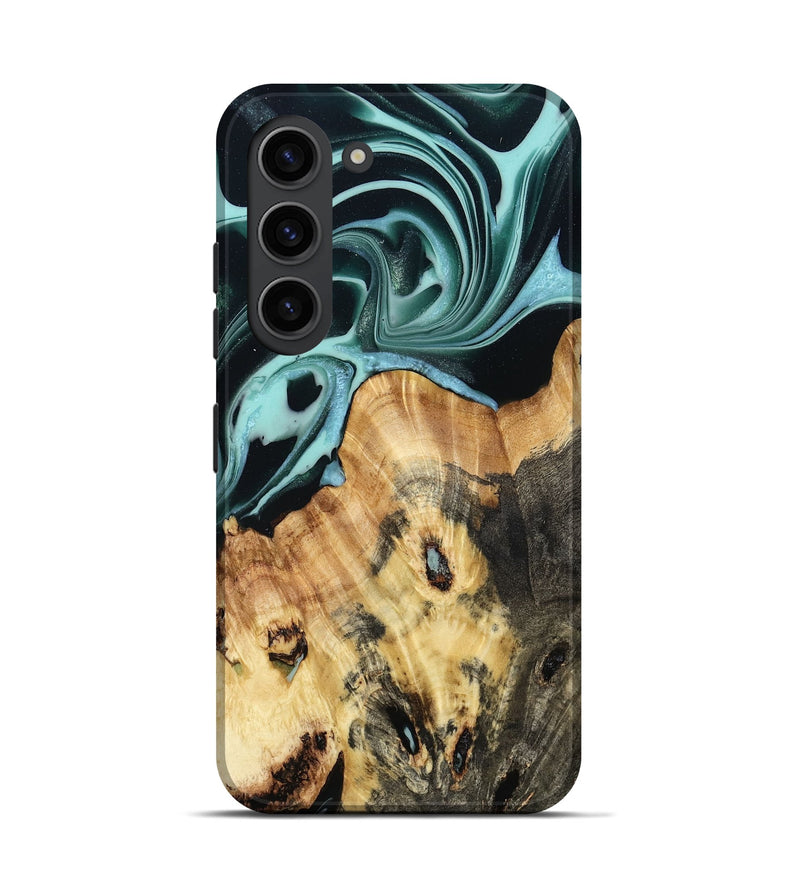 Galaxy S23 Wood Live Edge Phone Case - Rosia (Green, 787344)