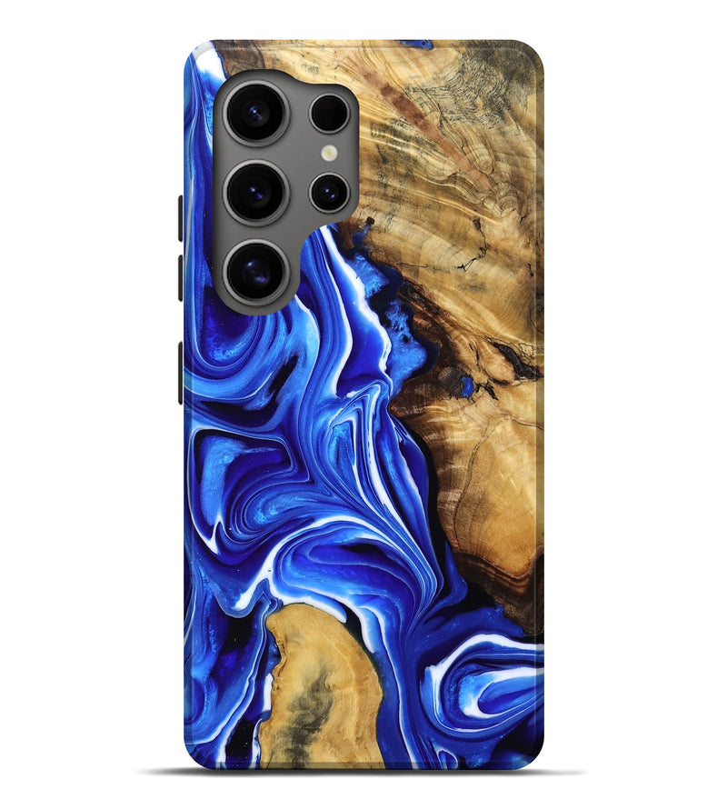 Galaxy S25 Ultra Wood Live Edge Phone Case - Kacey (Blue, 787363)
