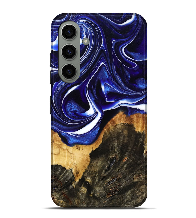 Galaxy S24 Plus Wood Live Edge Phone Case - Almon (Blue, 787376)