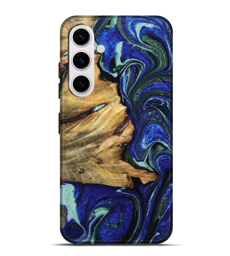 Galaxy S25 Plus Wood Live Edge Phone Case - Armand (Blue, 787384)