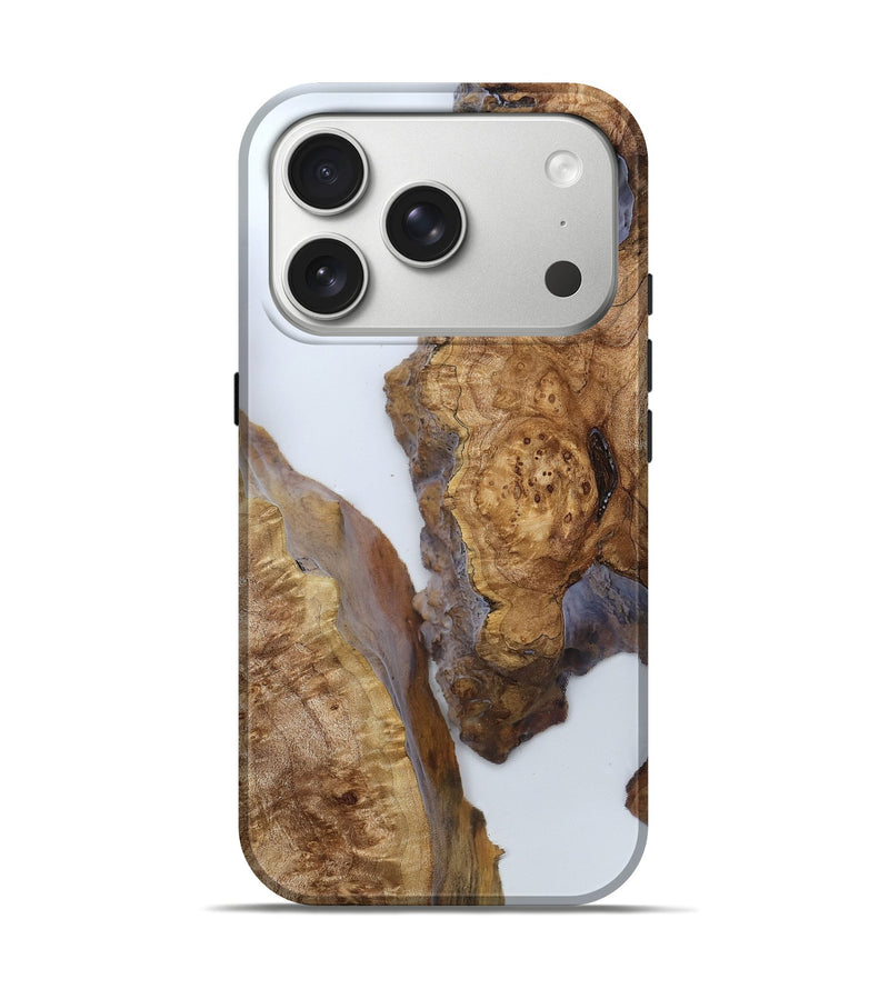 iPhone 17 Pro Wood Live Edge Phone Case - Jayde (Clear, 787424)