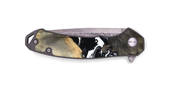 EDC Wood Pocket Knife - Ishaan (Black & White, 787446)