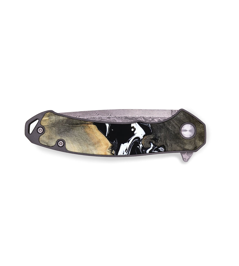 EDC Wood Pocket Knife - Ishaan (Black & White, 787446)