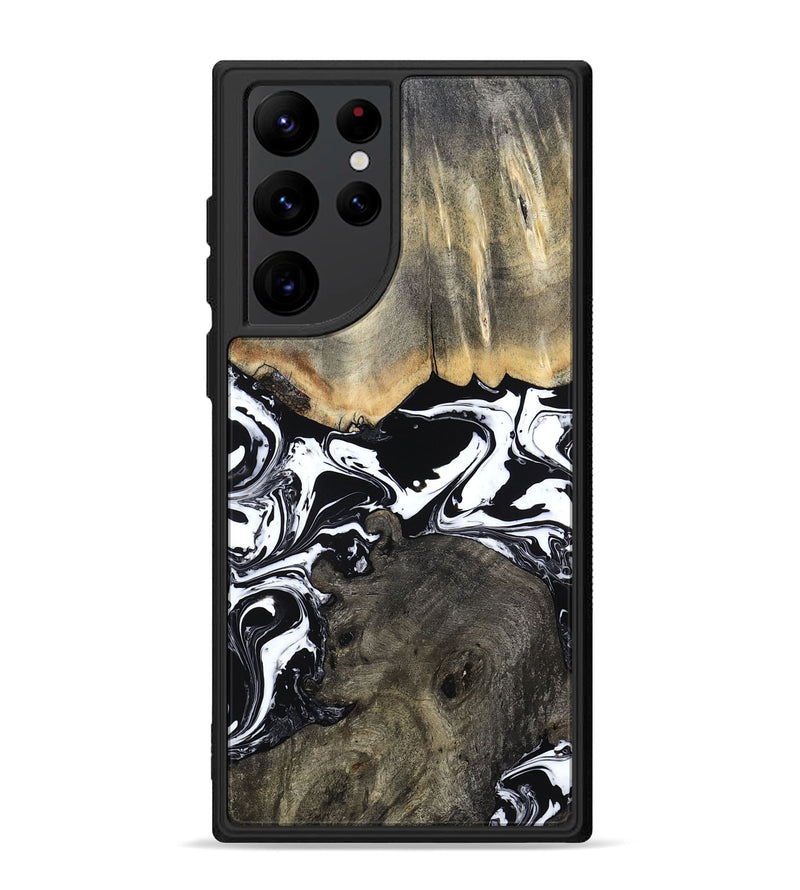 Galaxy S22 Ultra Wood Phone Case - Ishaan (Black & White, 787446)