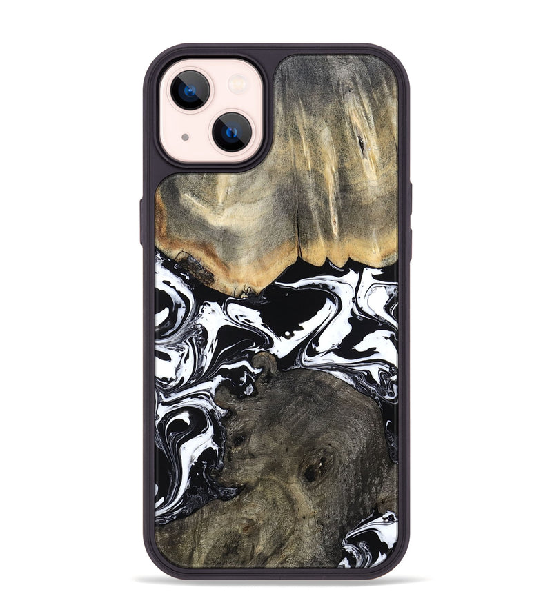 iPhone 14 Plus Wood Phone Case - Ishaan (Black & White, 787446)