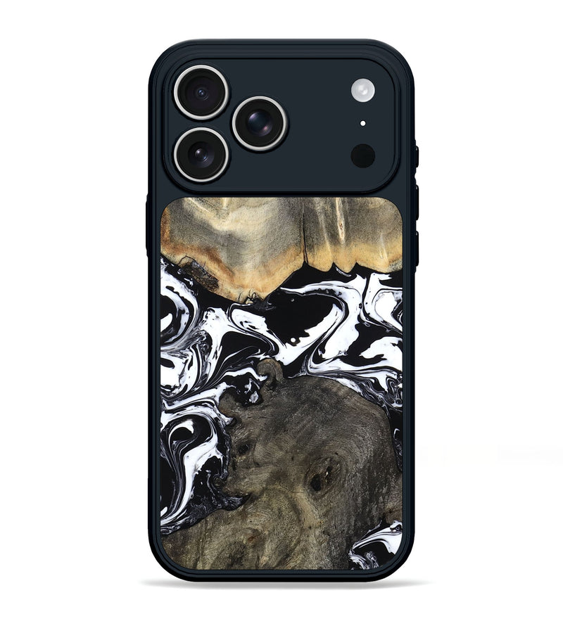 iPhone 17 Pro Max Wood Phone Case - Ishaan (Black & White, 787446)
