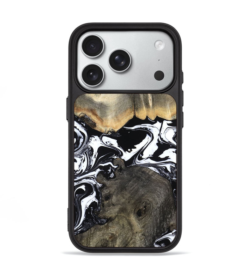 iPhone 18 Pro Wood Phone Case - Ishaan (Black & White, 787446)