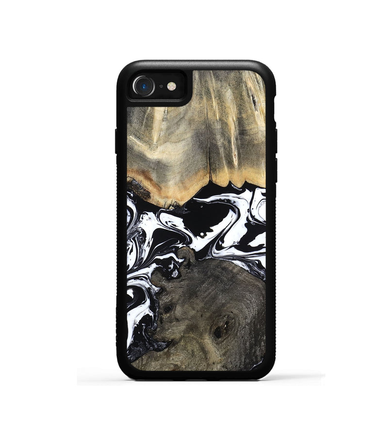 iPhone SE Wood Phone Case - Ishaan (Black & White, 787446)