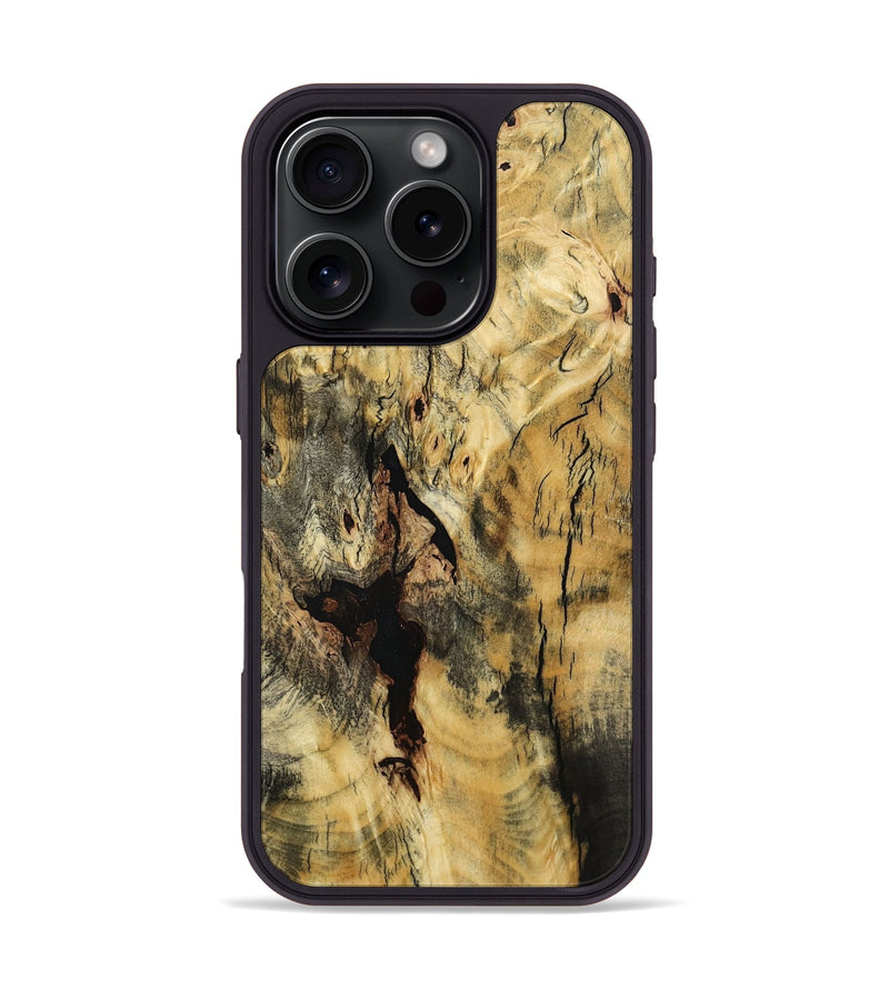 iPhone 16 Pro Wood Phone Case - Golden (Wood Burl, 787688)