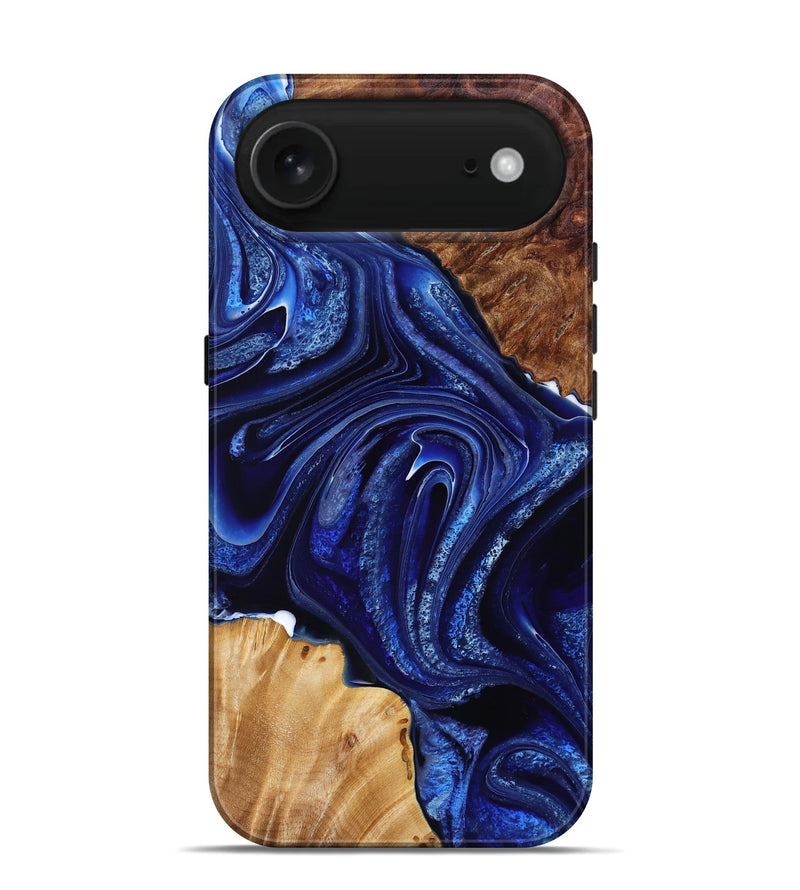 iPhone 17 Air Wood Live Edge Phone Case - Ocean (Blue, 787711)