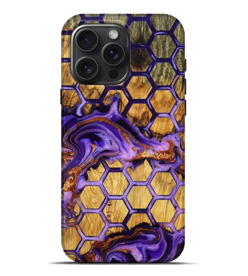 iPhone 16 Pro Max Wood Live Edge Phone Case - Linda (Pattern, 787716)