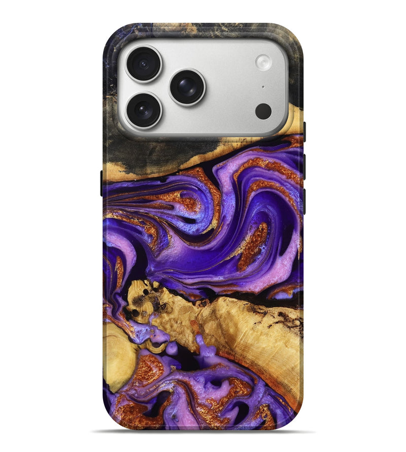 iPhone 17 Pro Max Wood Live Edge Phone Case - Rikki (Purple, 787719)