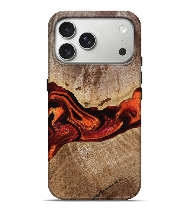 iPhone 17 Pro Max Wood Live Edge Phone Case - Elvis (Red, 787733)