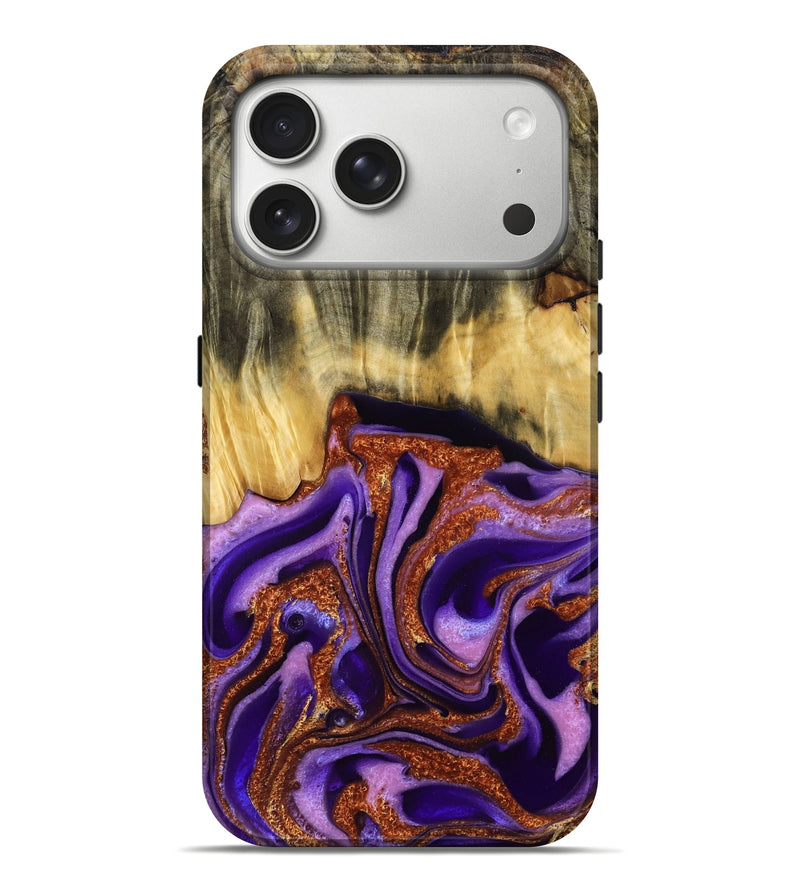 iPhone 17 Pro Max Wood Live Edge Phone Case - Ethyl (Purple, 787739)