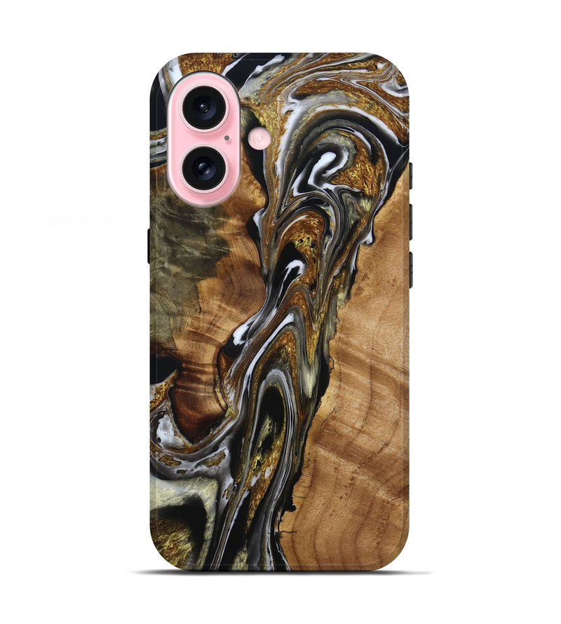 iPhone 17 Wood Live Edge Phone Case - Jessi (Black & White, 787741)