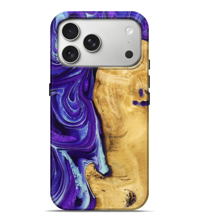 iPhone 17 Pro Max Wood Live Edge Phone Case - Jalyn (Purple, 787763)