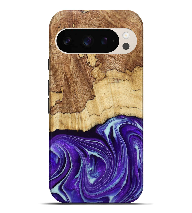 Pixel 10 Pro XL Wood Live Edge Phone Case - Desirae (Purple, 787771)