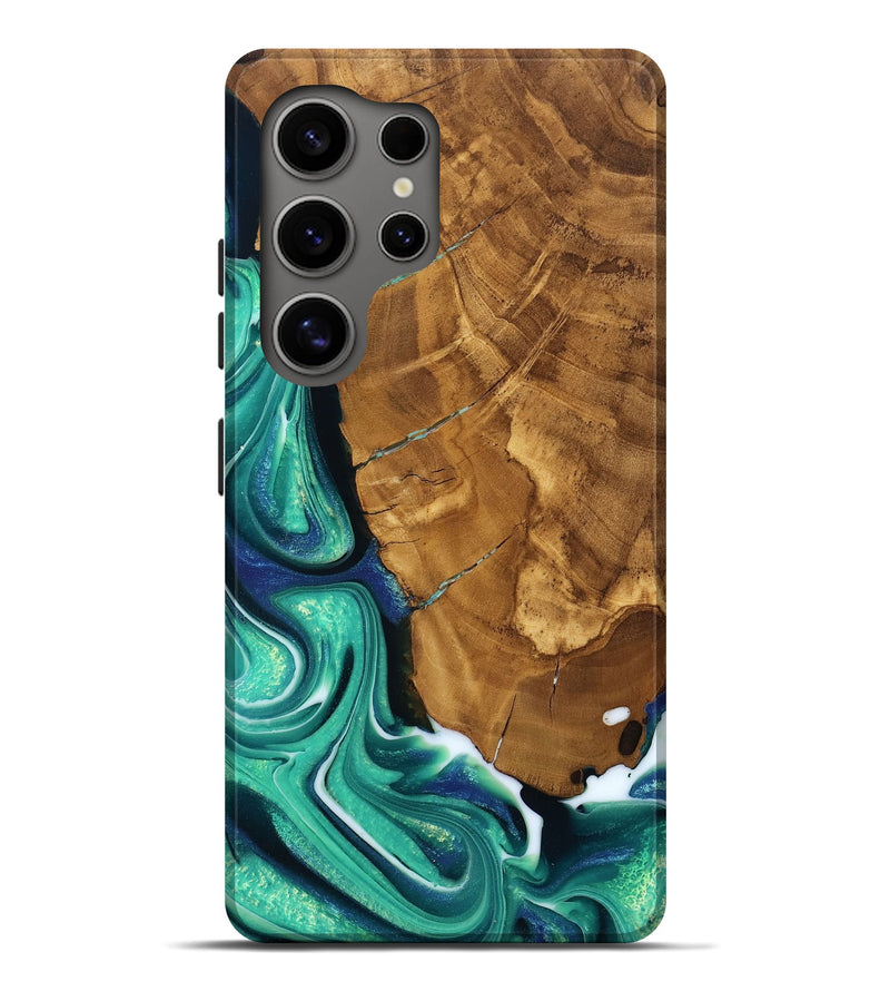 Galaxy S25 Ultra Wood Live Edge Phone Case - Billie (Green, 787795)