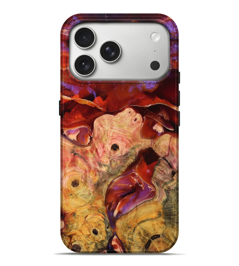iPhone 17 Pro Max Wood Live Edge Phone Case - Cayden (Red, 787801)