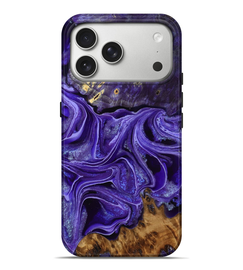 iPhone 17 Pro Max Wood Live Edge Phone Case - Stacey (Purple, 787944)