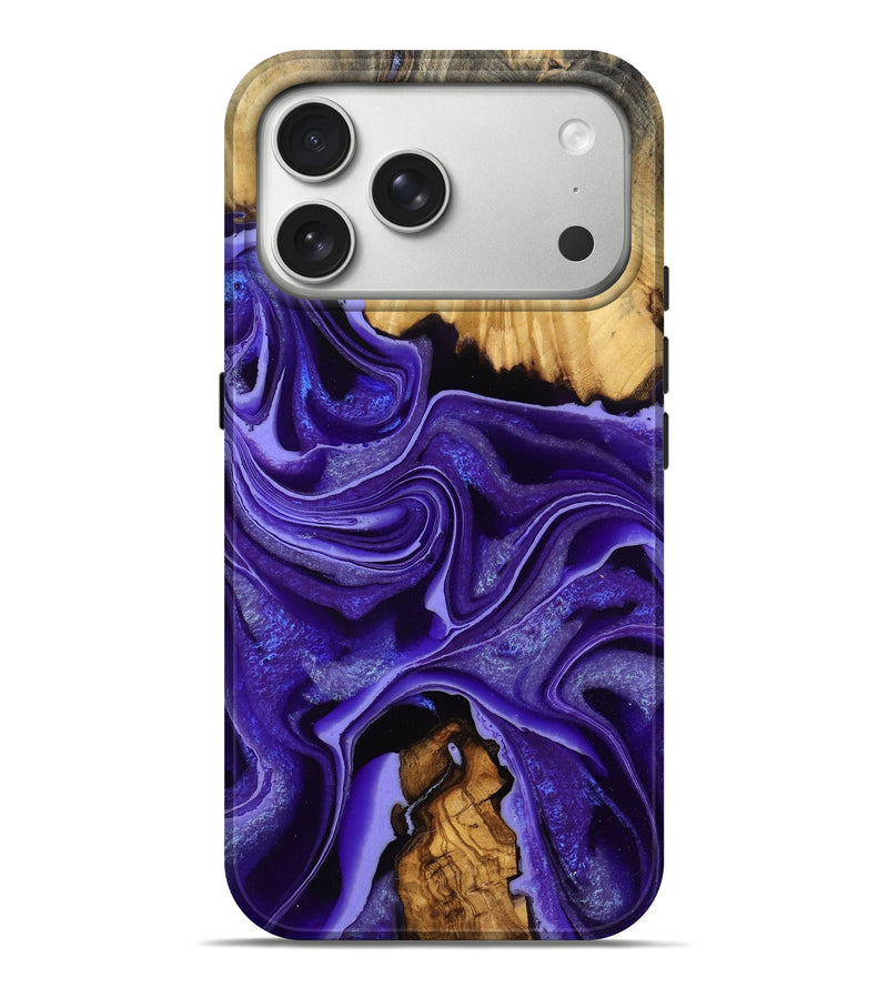 iPhone 17 Pro Max Wood Live Edge Phone Case - Tarsha (Purple, 787950)