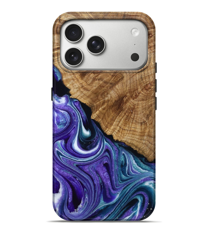 iPhone 17 Pro Max Wood Live Edge Phone Case - Dorothy (Purple, 787966)