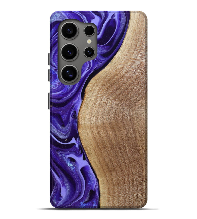 Galaxy S25 Ultra Wood Live Edge Phone Case - Houston (Purple, 787972)