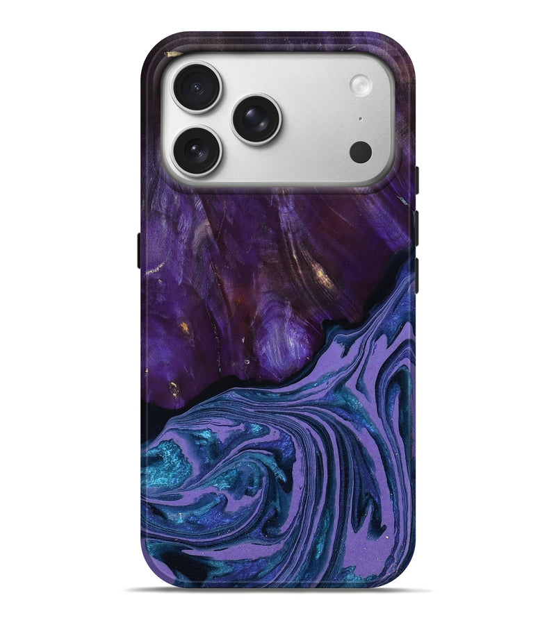 iPhone 17 Pro Max Wood Live Edge Phone Case - Britny (Purple, 787973)