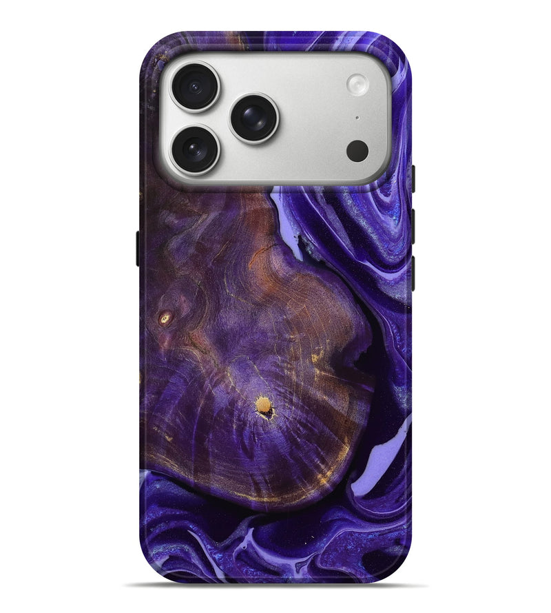 iPhone 17 Pro Max Wood Live Edge Phone Case - Aidyn (Purple, 787977)