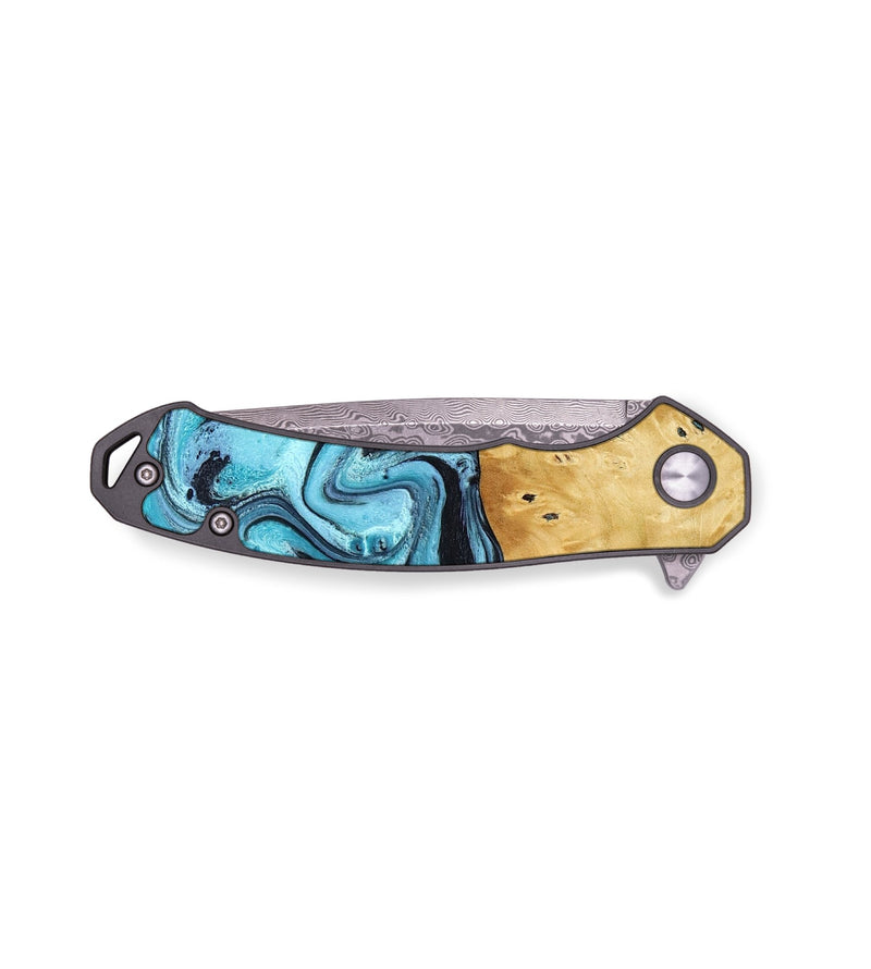 EDC Wood Pocket Knife - Lennon (Blue, 788057)