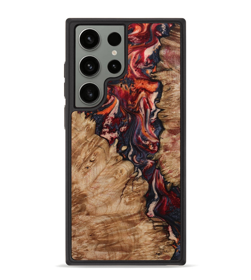 Galaxy S23 Ultra Wood Phone Case - Lily (Red, 788185)