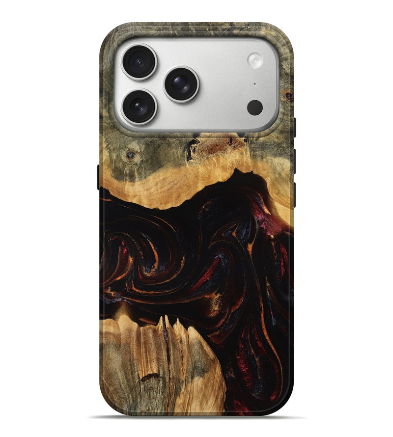 iPhone 17 Pro Max Wood Live Edge Phone Case - Allison (Red, 788265)
