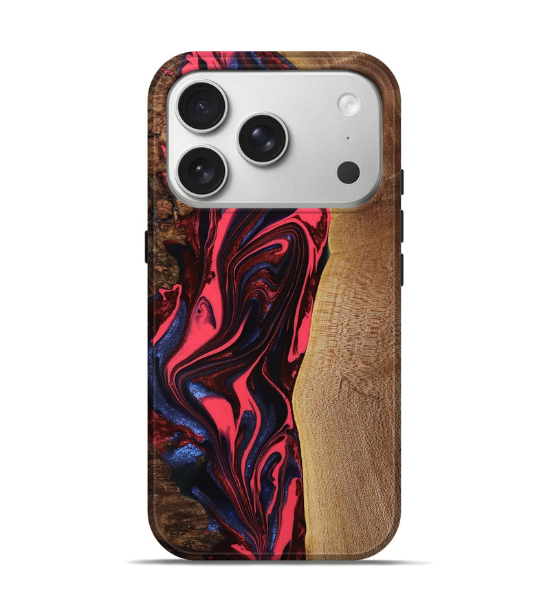 iPhone 17 Pro Wood Live Edge Phone Case - Eduardo (Red, 788266)