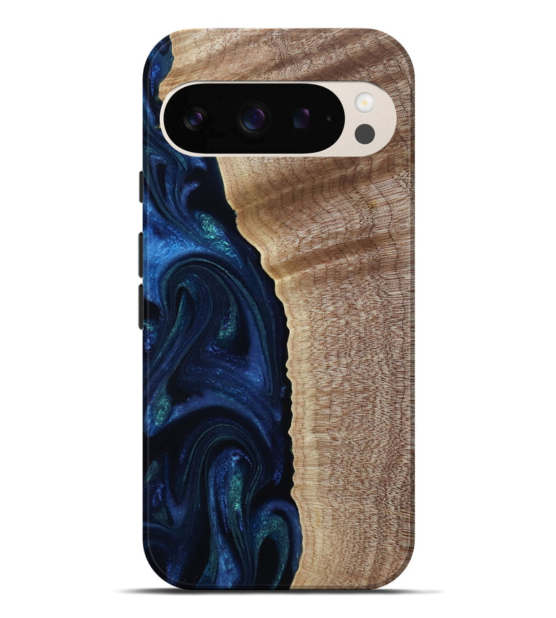 Pixel 10 Pro XL Wood Live Edge Phone Case - Conrad (Blue, 788649)