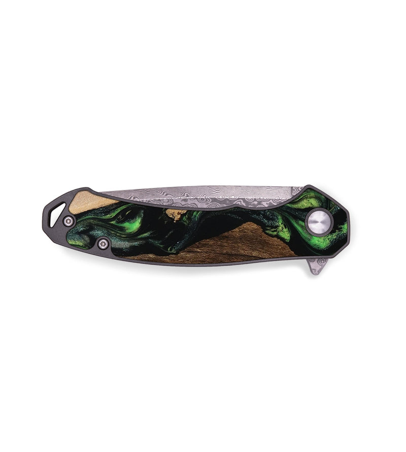 EDC Wood Pocket Knife - Hamza (Green, 788679)