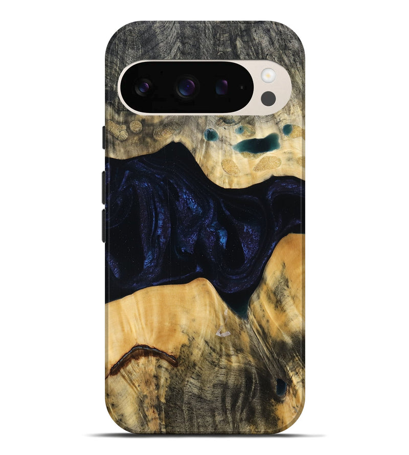 Pixel 10 Pro XL Wood Live Edge Phone Case - Saylor (Blue, 788880)