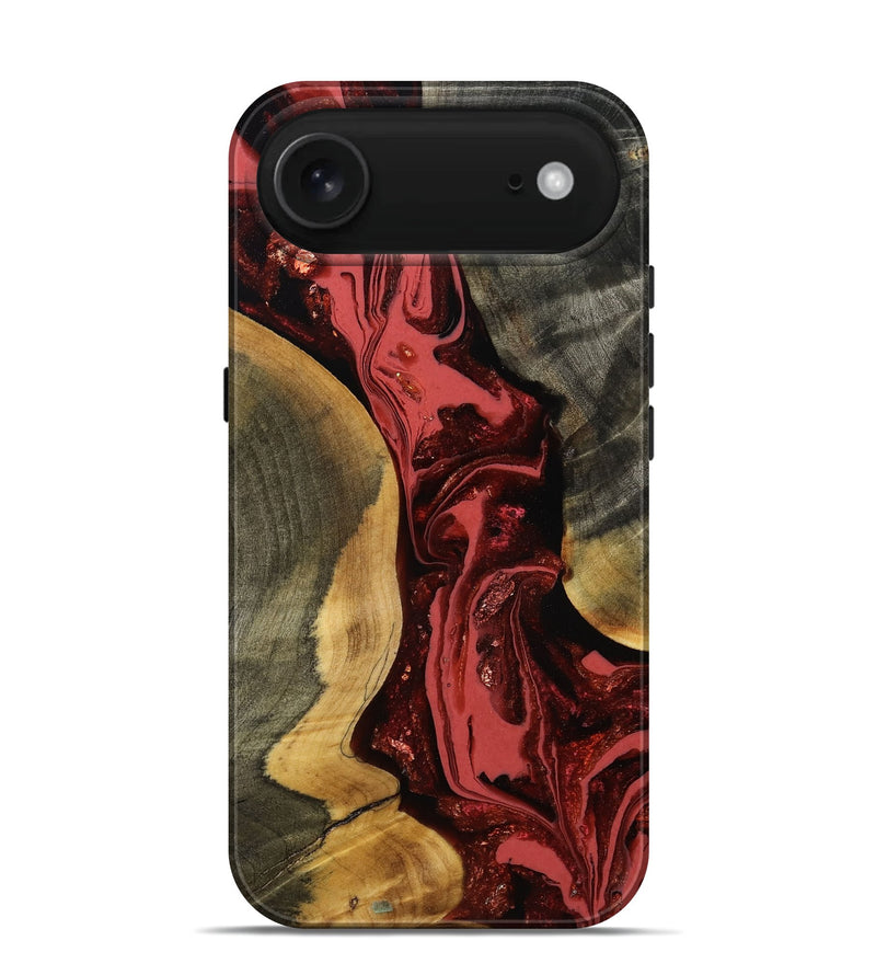 iPhone 17 Air Wood Live Edge Phone Case - Soleil (Red, 788883)