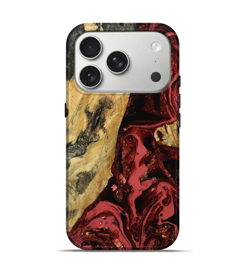 iPhone 17 Pro Wood Live Edge Phone Case - Shayna (Red, 788887)