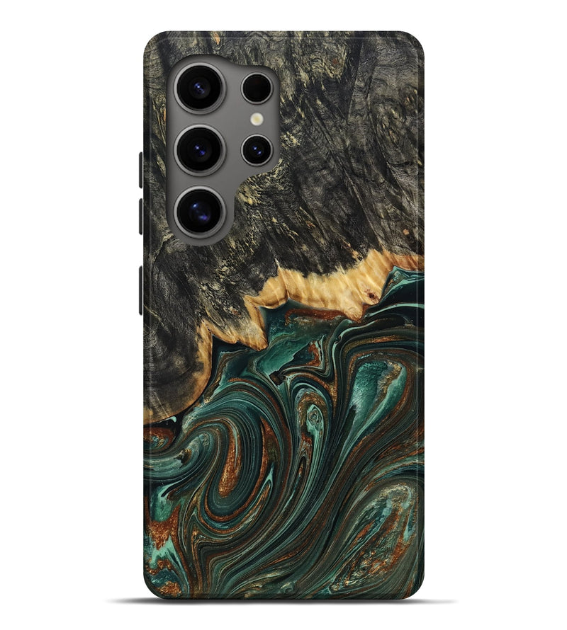Galaxy S25 Ultra Wood Live Edge Phone Case - Qiana (Green, 788893)