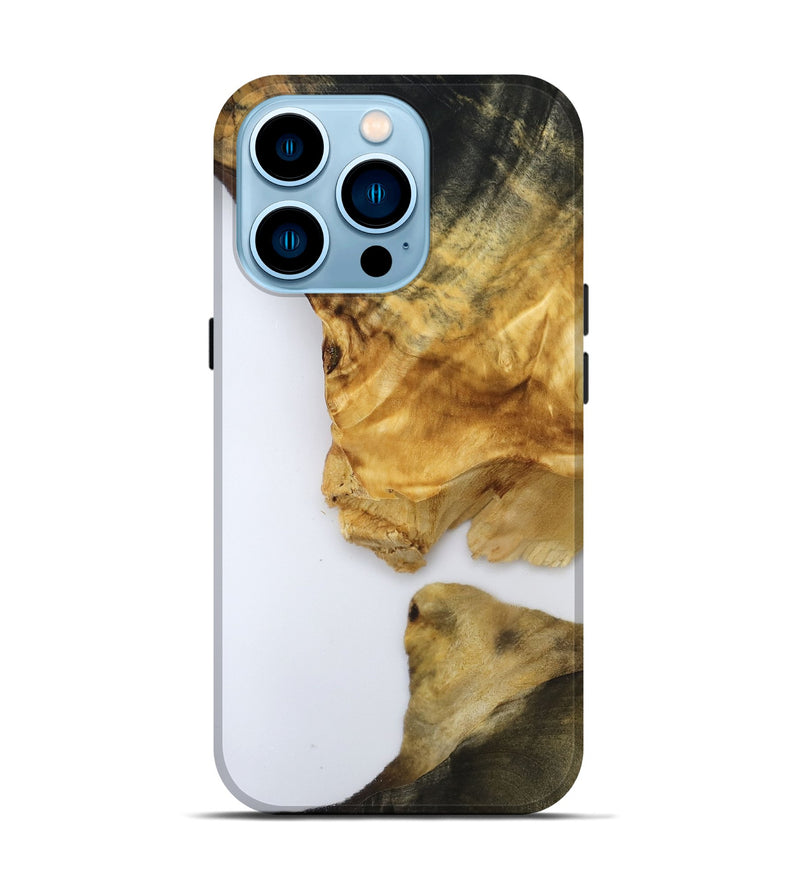 iPhone 14 Pro Wood Live Edge Phone Case - Kellie (Clear, 788894)