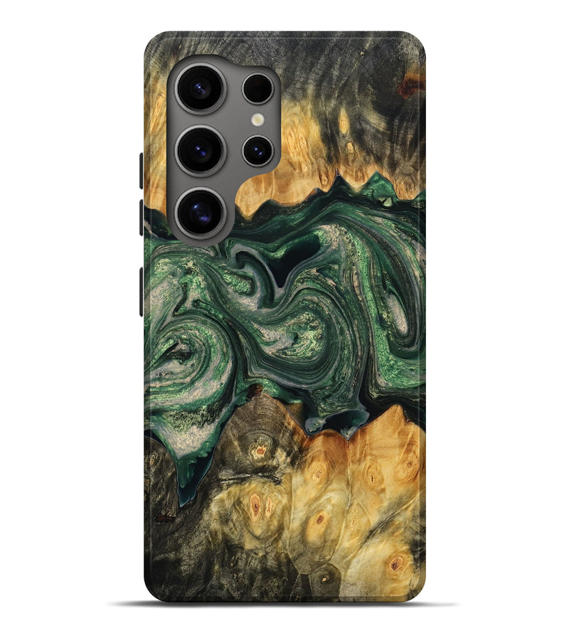 Galaxy S25 Ultra Wood Live Edge Phone Case - Brook (Green, 788904)