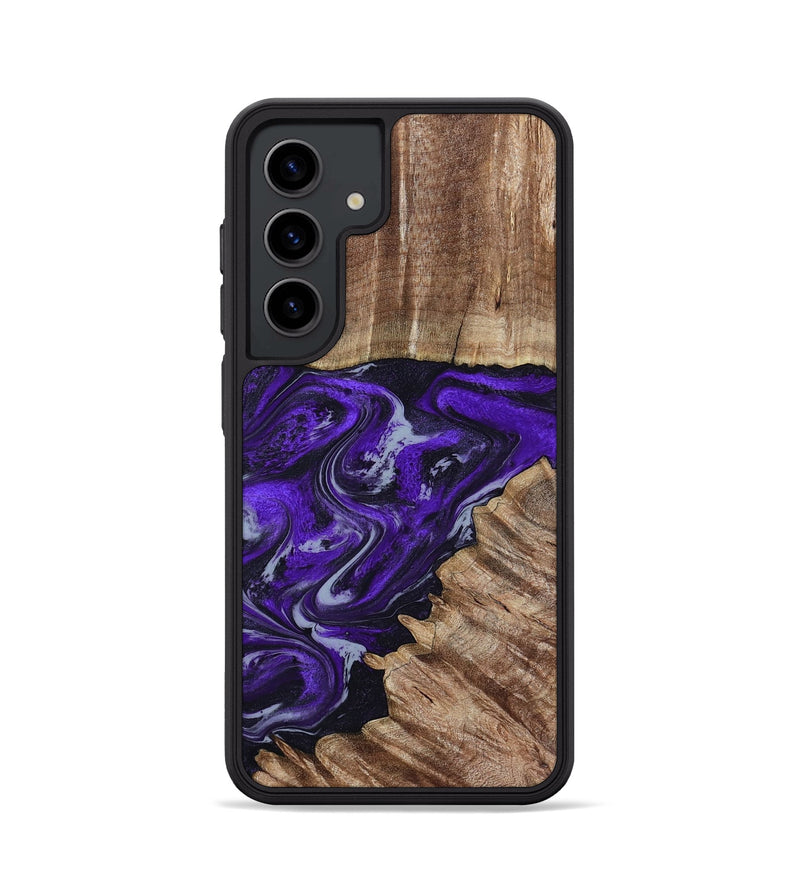 Galaxy S24 Wood Phone Case - Peggie (Purple, 789020)