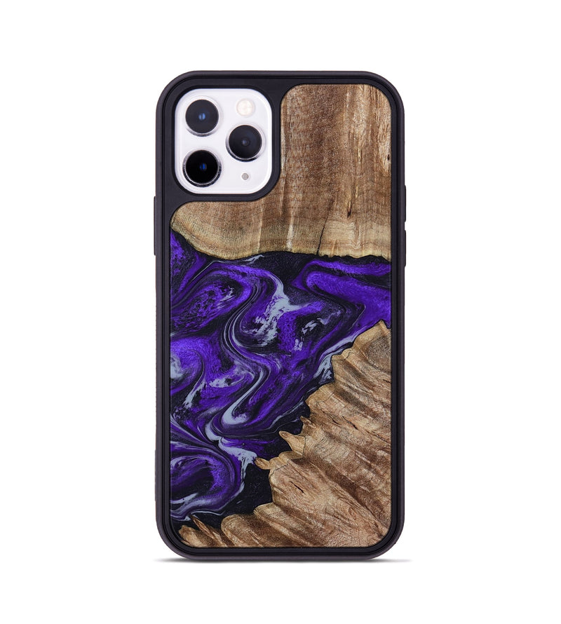iPhone 11 Pro Wood Phone Case - Peggie (Purple, 789020)