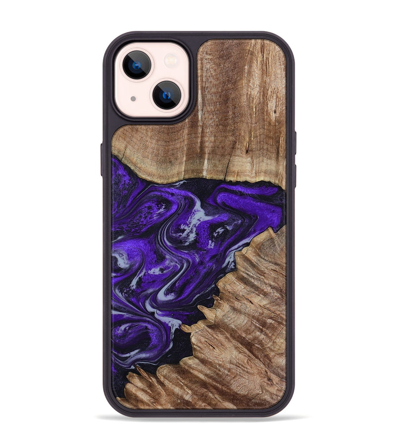 iPhone 14 Plus Wood Phone Case - Peggie (Purple, 789020)