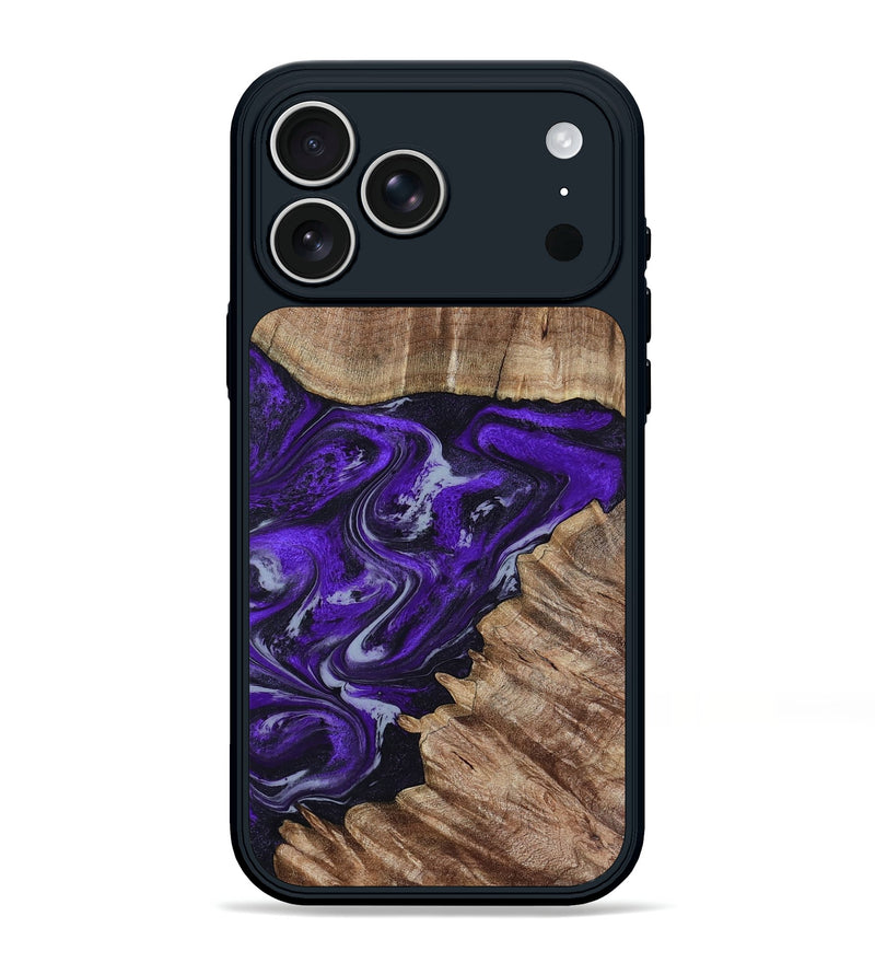 iPhone 17 Pro Max Wood Phone Case - Peggie (Purple, 789020)