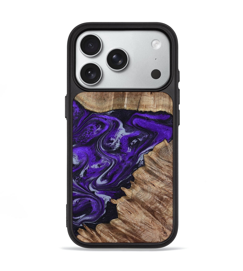 iPhone 18 Pro Wood Phone Case - Peggie (Purple, 789020)