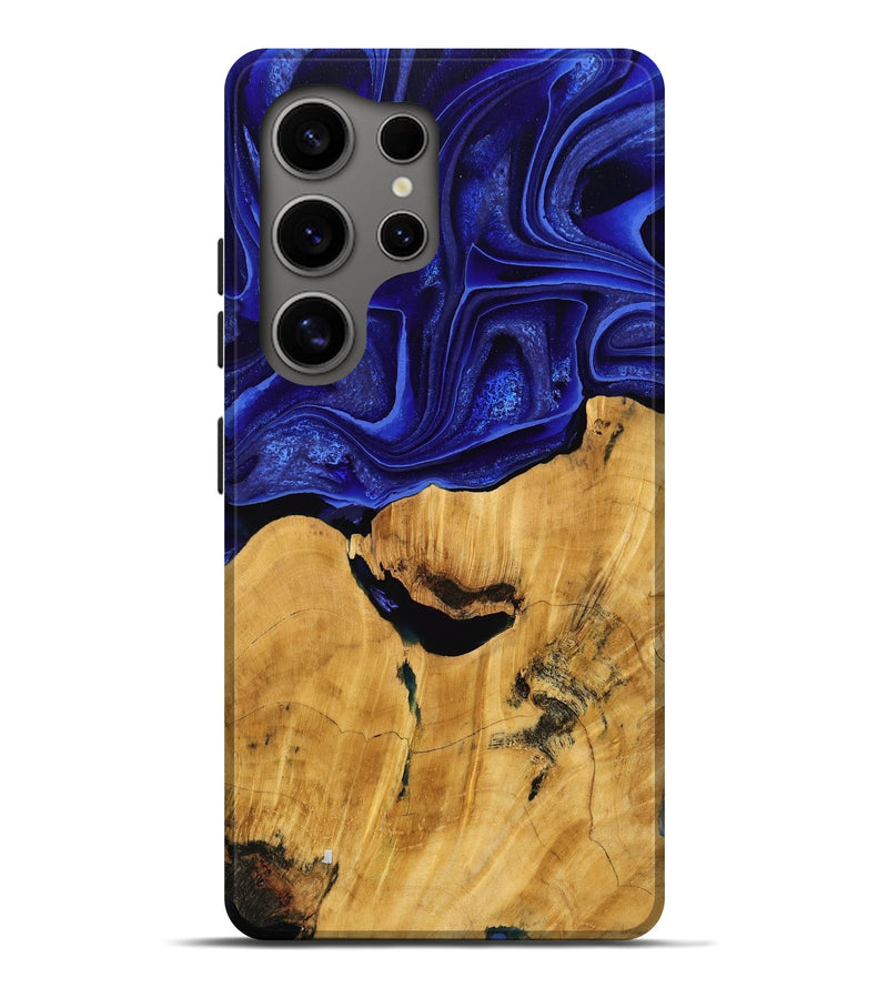 Galaxy S25 Ultra Wood Live Edge Phone Case - Robb (Blue, 789063)